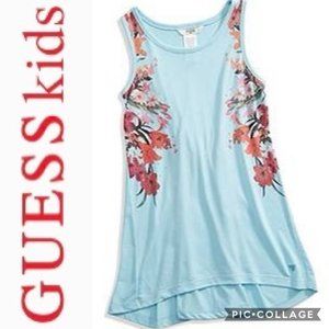Guess Kids Floral rhinestone embellished tank top Size Medium 10-12